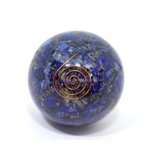 Wholesale Natural Custom Gem Crystals Healing Lapis Orgone Sphere Lapis Orgonite Crystal Ball orgone ball Buy Online Store