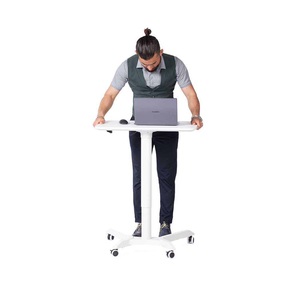 Adjustable Computer Desk Rolling Laptop Cart on Wheels Home Office Small Desk