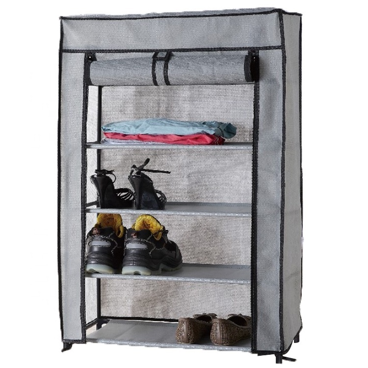 Non-woven Fabric Storage Organizer Foldable Wardrobes For Clothes Non Woven Cloth Wardrobe