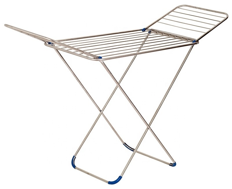 Eisho Stainless Steel X Wing Foldable Cloth Airer Garment Indoor Hanging Clothes Drying Rack