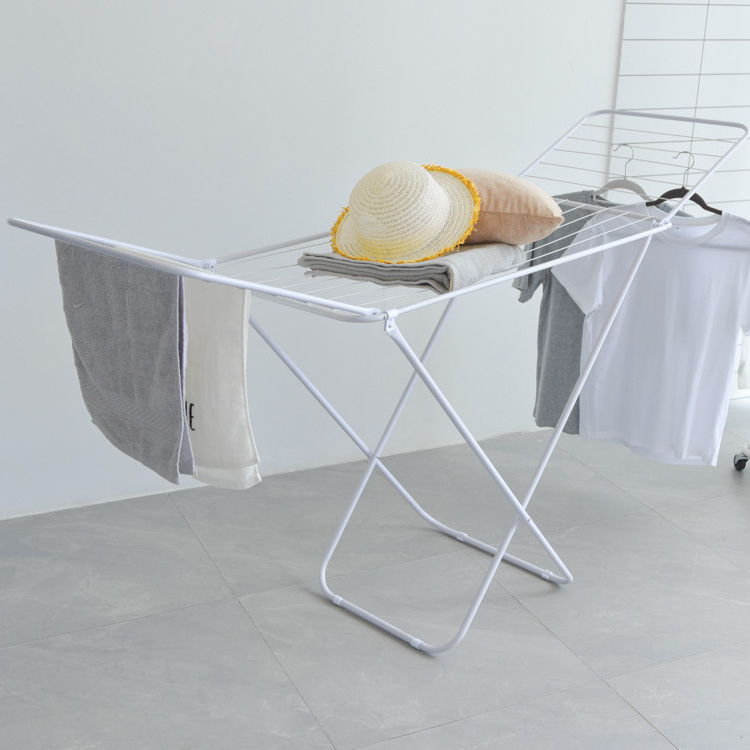 Eisho Stainless Steel X Wing Foldable Cloth Airer Garment Indoor Hanging Clothes Drying Rack