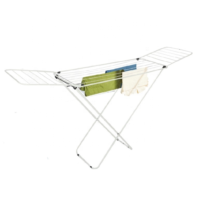 EISHO Promotion Portable X Wing Clothes Rack Powder Painting Metal Cloth Dryer Folding Laundry Drying Rack