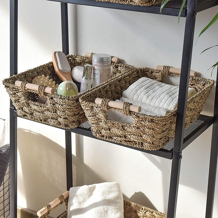 Storege Box Organizer Cosmetics Willow Decorative Storage Basket Wicker Laundry Basket