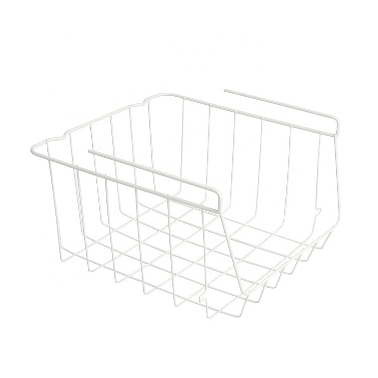 EISHO Kitchen Iron Hardware Storage Organizer Wardrobe Wire Basket Cabinet Under Shelf Hanging Baskets