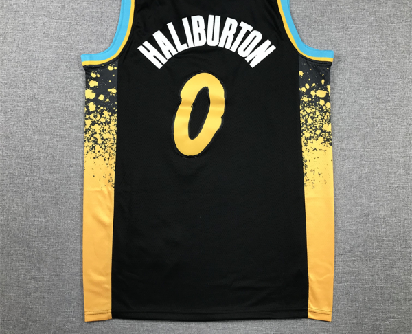 2024 wholesale New Stitched American basketball Jerseys new season #0 Tyrese Haliburton White Black Yellow Colorful jerseys