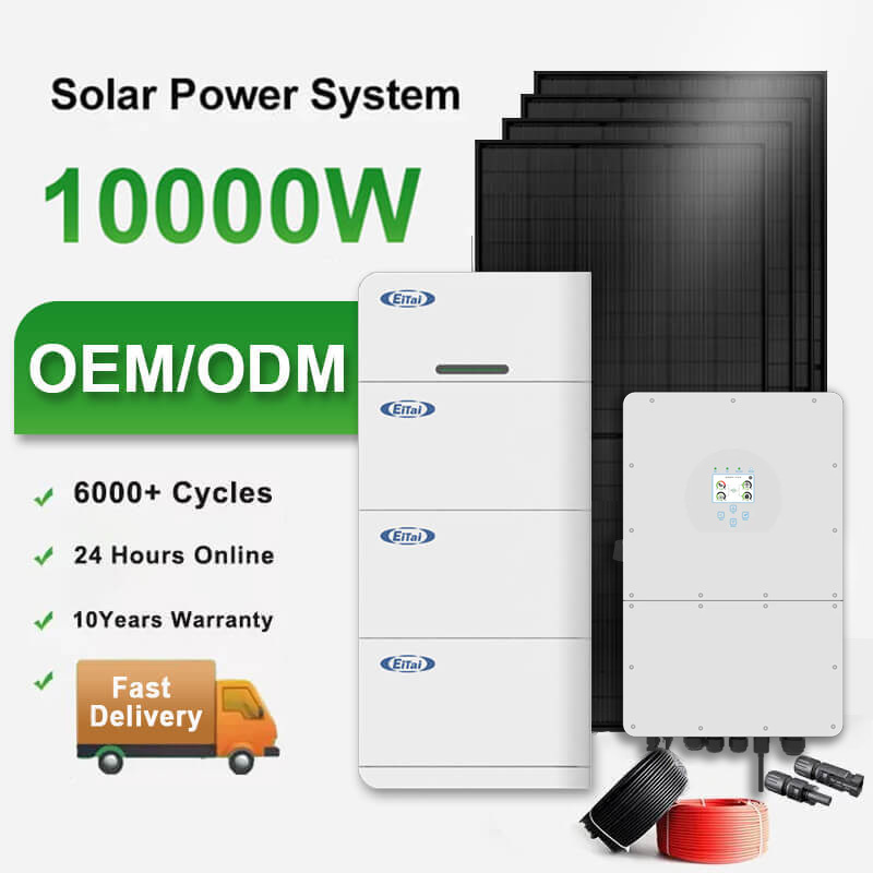 EITAI Full Kit 10000Watt 20000 Watt Solar Power System Off Grid Hybrid Solar System 20Kw Complete Set 10Kw For Home