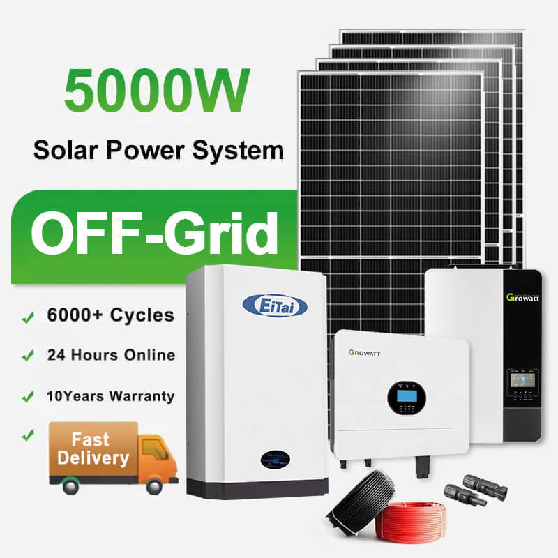 EITAI 10Kw 20Kw 50Kw Off Grid Solar System 220V 500Kwh Solar Offgrid System Solar Panel Kit With Battery And Inverter