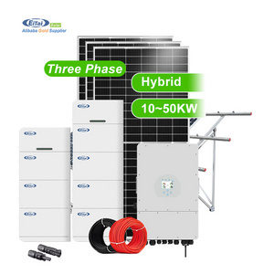 EITAI Solar Power Hybrid System Deye Inverter 50Kw 3 Phase Solar Panel Kits 30Kw 20Kw 15Kw 10Kw Home Panel System