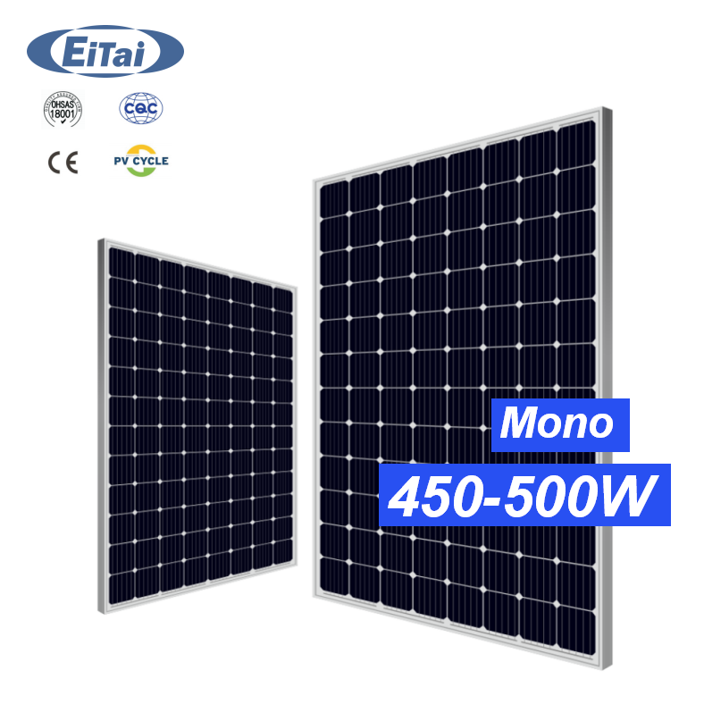 X2-127 EiTai Highest Power Mono 500 Watt 48V Solar Panel 480W 96 Cells Solar Panel Thin Film Flexible Solar Panel