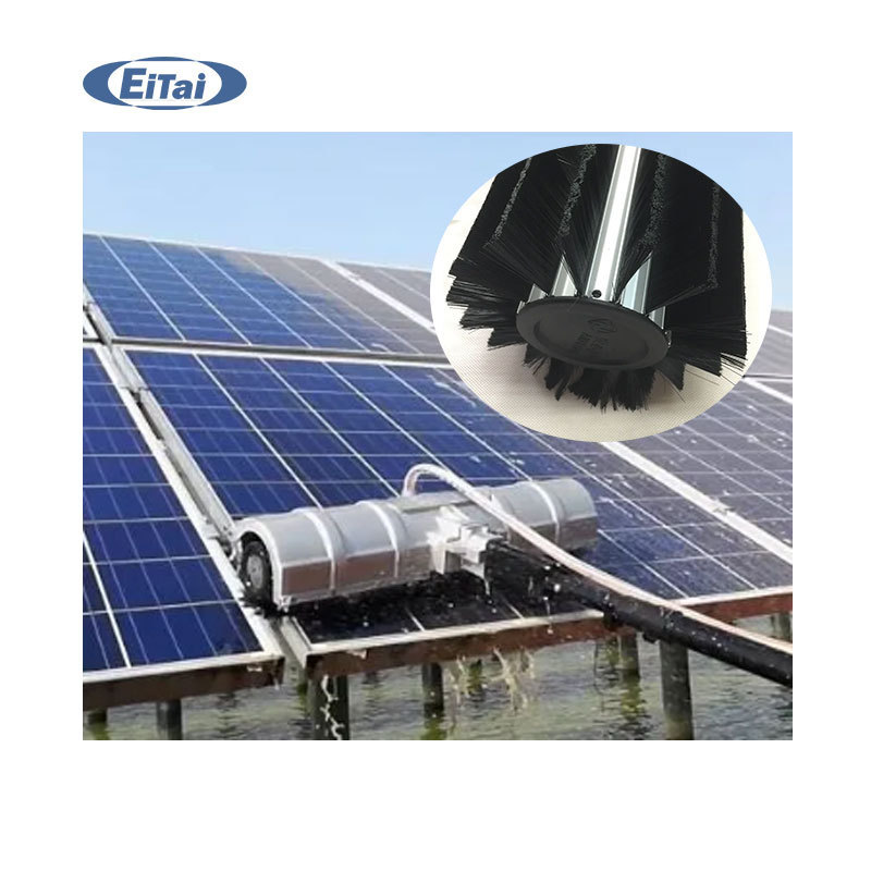 EITAI Long Warranty Guaranteed Solar Panel Water Dry Cleaning Brush Machine Robot With Battery Option