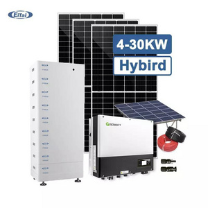 Eitai Energy Storage Photovoltaic Pv Panel On Off Hybrid 10 Kw 3 Phase Complete Solar System 10Kw With Power Wall