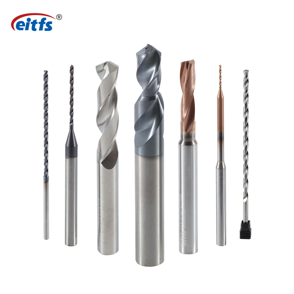 EITFS Aluminum Plate Cutter Single Flute Solid Carbide End Mills One Flute Spiral long neck thread micro ball nose end mill