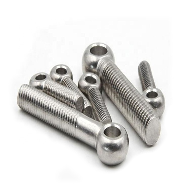 High quality lifting eye bolt stainless steel M2 M3 M4 M5 M10 M12 M24 swing fish round eye bolt and wing nut din444 din580