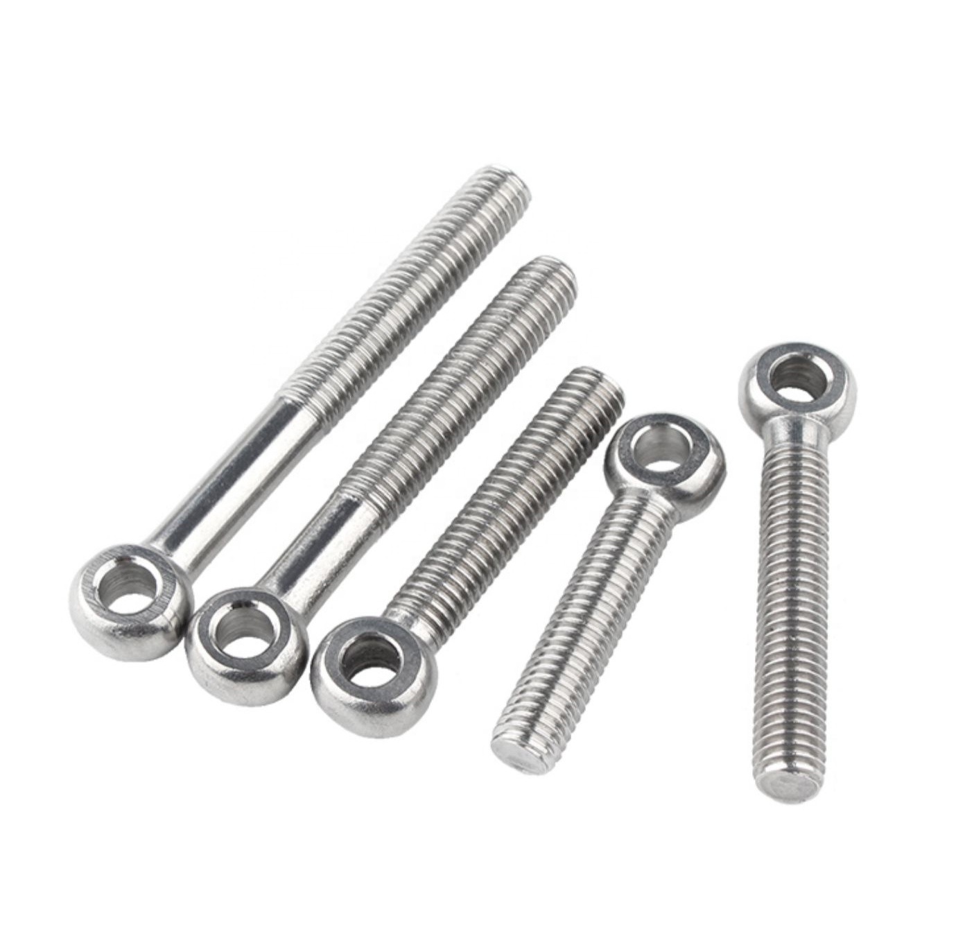 High quality lifting eye bolt stainless steel M2 M3 M4 M5 M10 M12 M24 swing fish round eye bolt and wing nut din444 din580