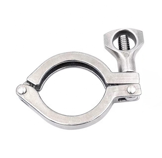 Stainless Steel SS304 Sanitary Fitting Tri Clamp Clover Sanitary Single Pin TC Clamps Quick Mount Clamp Fastener 304  Sleeve