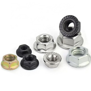 High Quality AISI 304 Stainless Steel Metric Flange Nut Serrated Hex Sleeve Anchor with Hexagon M8 M10 Self-locking Flange Nut