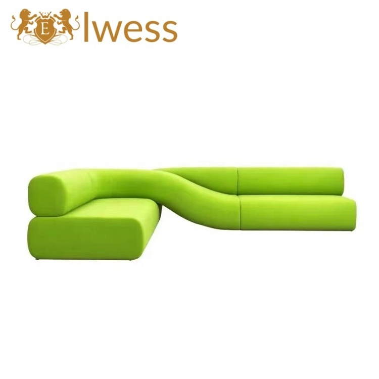 Creative designer shaped corner 7-shaped sofa simple modern light luxury irregular fabric design sofa