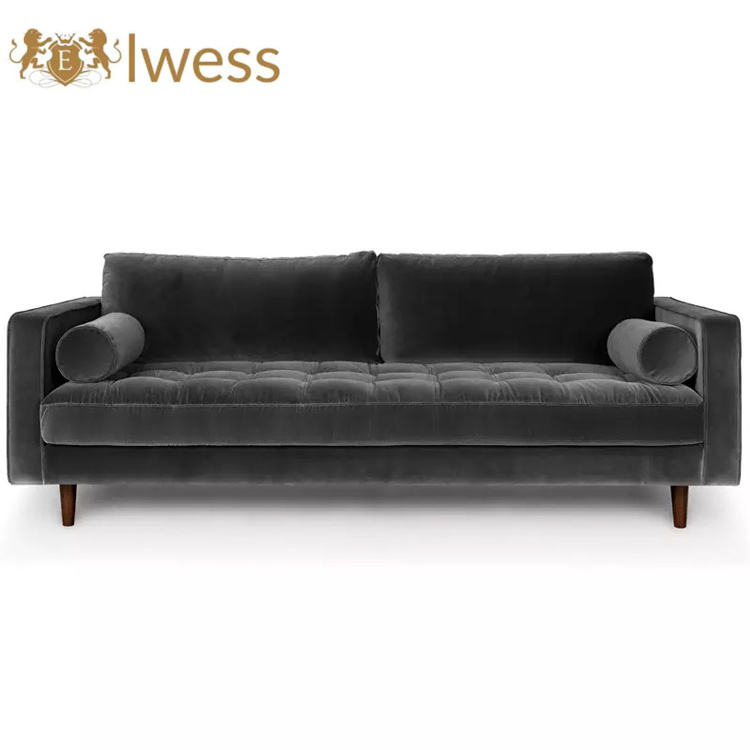 Hot Selling Outdoor Replacement Cushion Velvet Slip Cover For Sofas/Couches Chesterfield Sofa