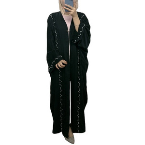 OEM Bat-sleeve Spliced Floral beaded loose plus size Cardigan robe Muslim Dubai Middle East Malay borka burqa