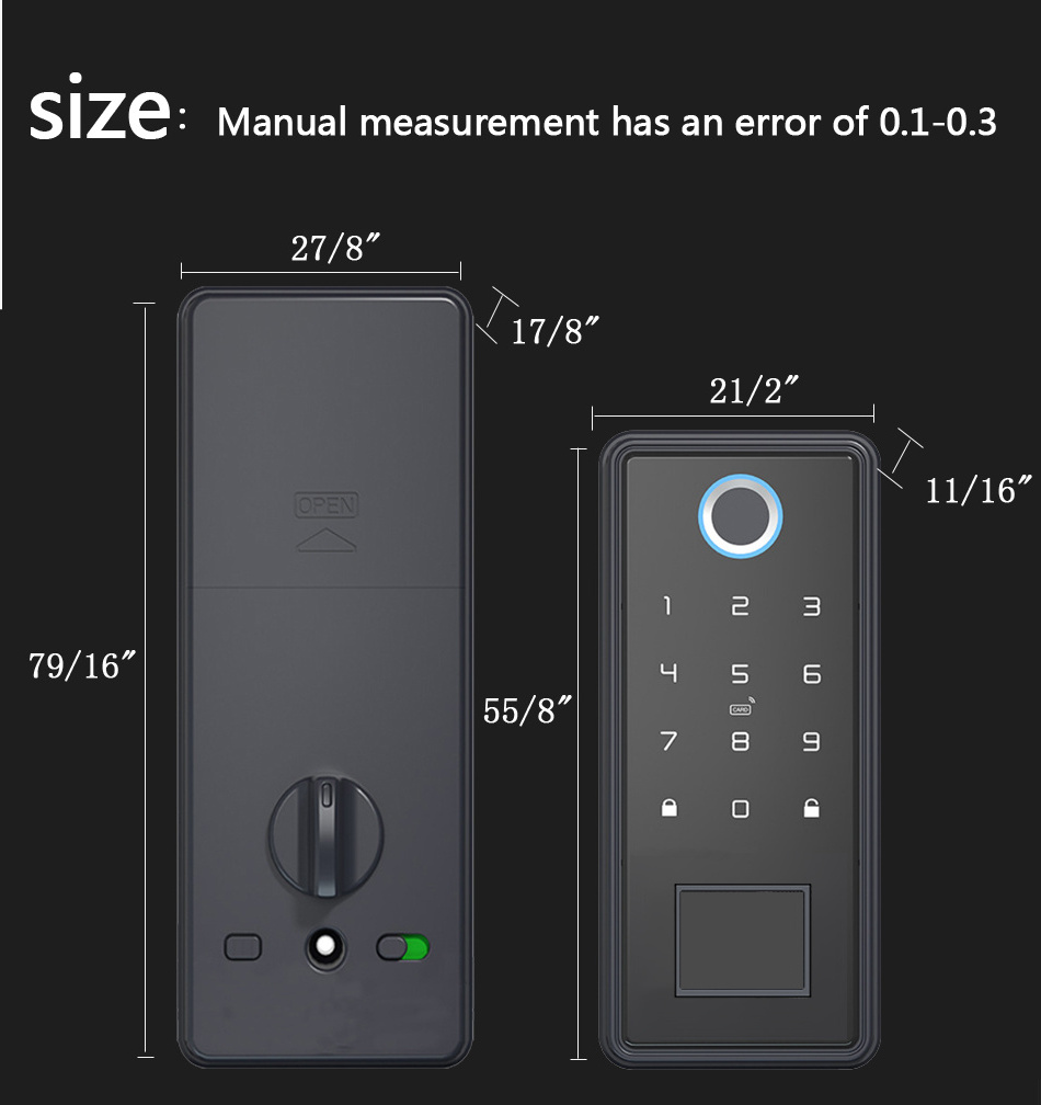 Eiysie Automatic Deadbolt Ttlock App Card Keypad Smart Door Lock  Key Fingerprint Biometric smart home