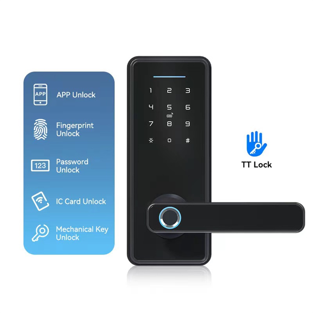 APP Home Single Latch 5050 Mortise Smart Electronic Digital Keypad NFC Code Door Lock WiFi for Home Electronic