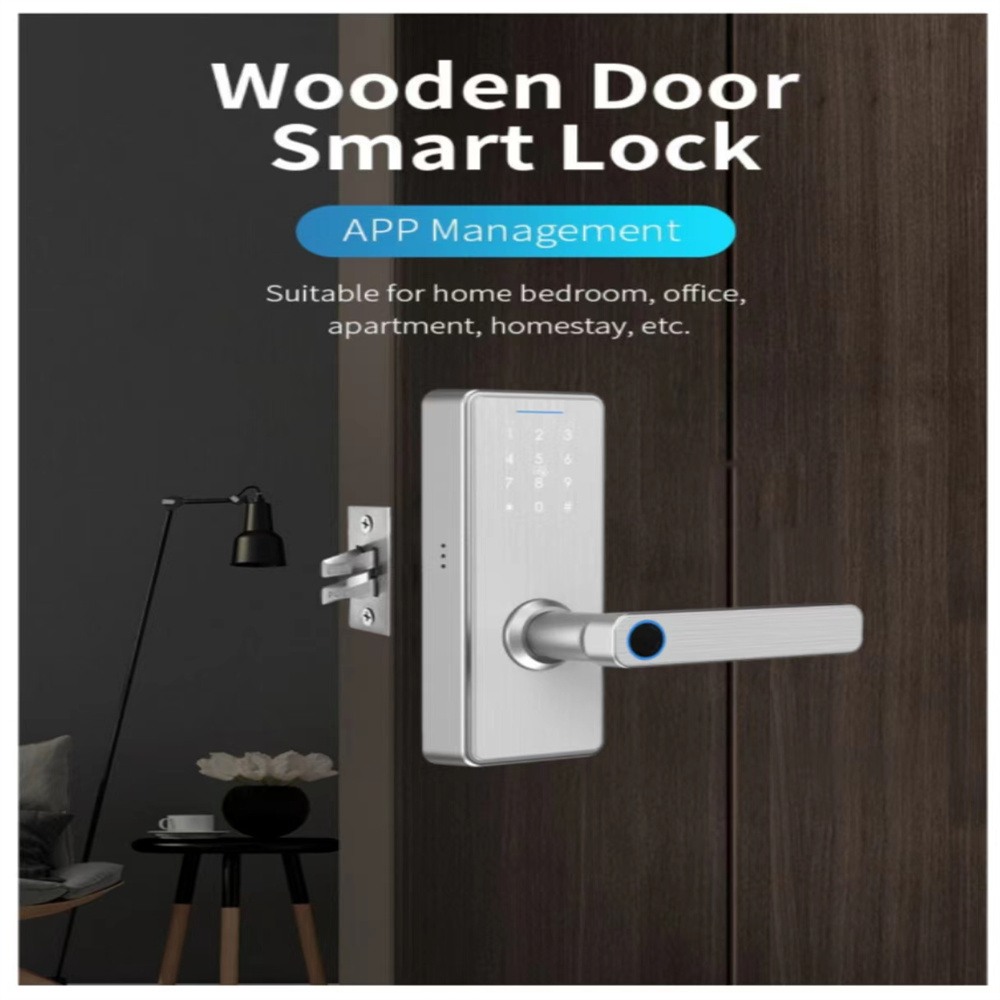 APP Home Single Latch 5050 Mortise Smart Electronic Digital Keypad NFC Code Door Lock WiFi for Home Electronic