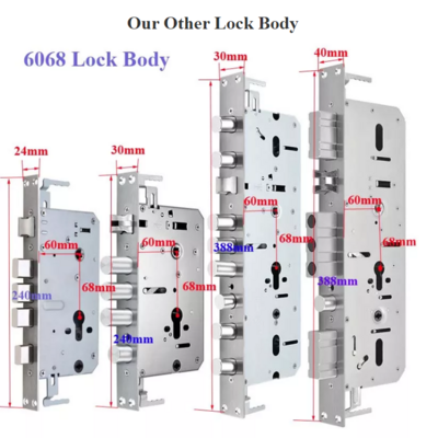 Good Quality Various Sizes Intelligent Lock Body Stainless Mortise Latch Lock for Smart Door Lock body