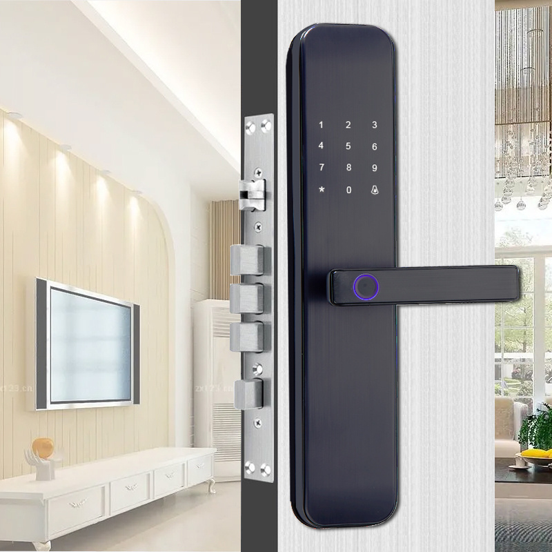 Keyless Entry System Smart Home Remote Control Tuya  WiFi Biometric Door Lock App Electronic  Door Lock