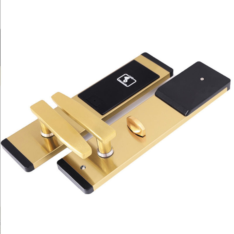 high security euro mortise smart hotel room Hotel key card lock with free management software