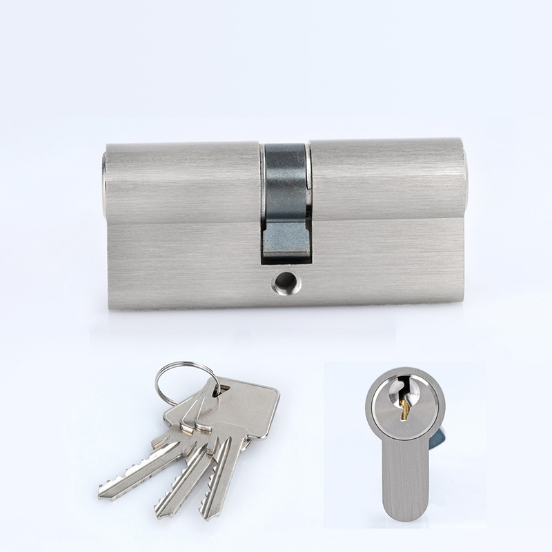 60mm/70mm security Euro Profile lock cylinder/ double side key operation cylinder/door lock cylinder with key