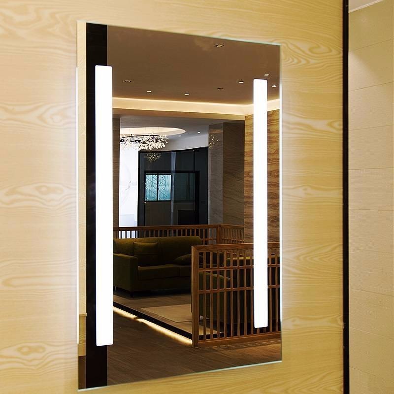 New Design Interior Decoration Wall Mounted Modern Barbershop LED Lighted Smart Hair Salon Mirrors