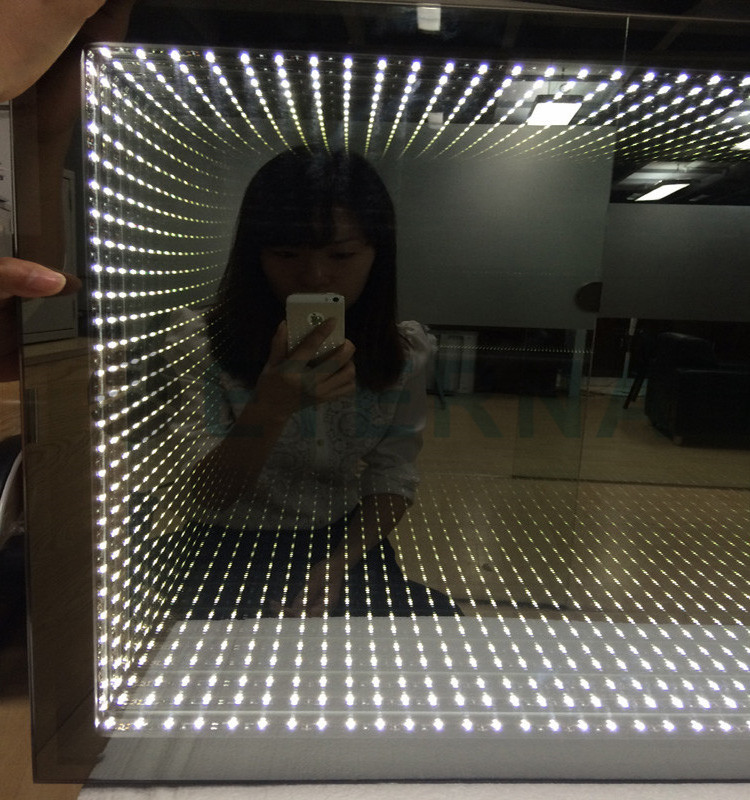 Bright 3D Effect Tunnel Mirror with The Effect of Infinity Bathroom Mirror