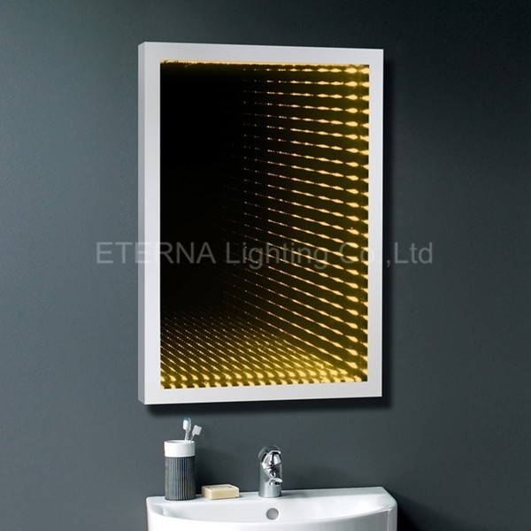 ETERNA LED 3D Decorative Lighting Infinity EU Design Backlit Tunnel Brightening Led Bathroom Mirror