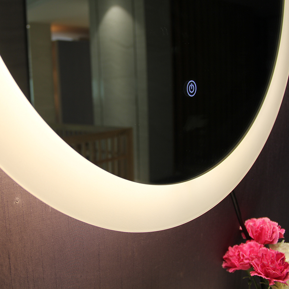 Hot Selling Bathroom Led Round Mirror for Decoration Wall Mounted Lighted Mirror 5mm Copper Free Silver Mirror Glass