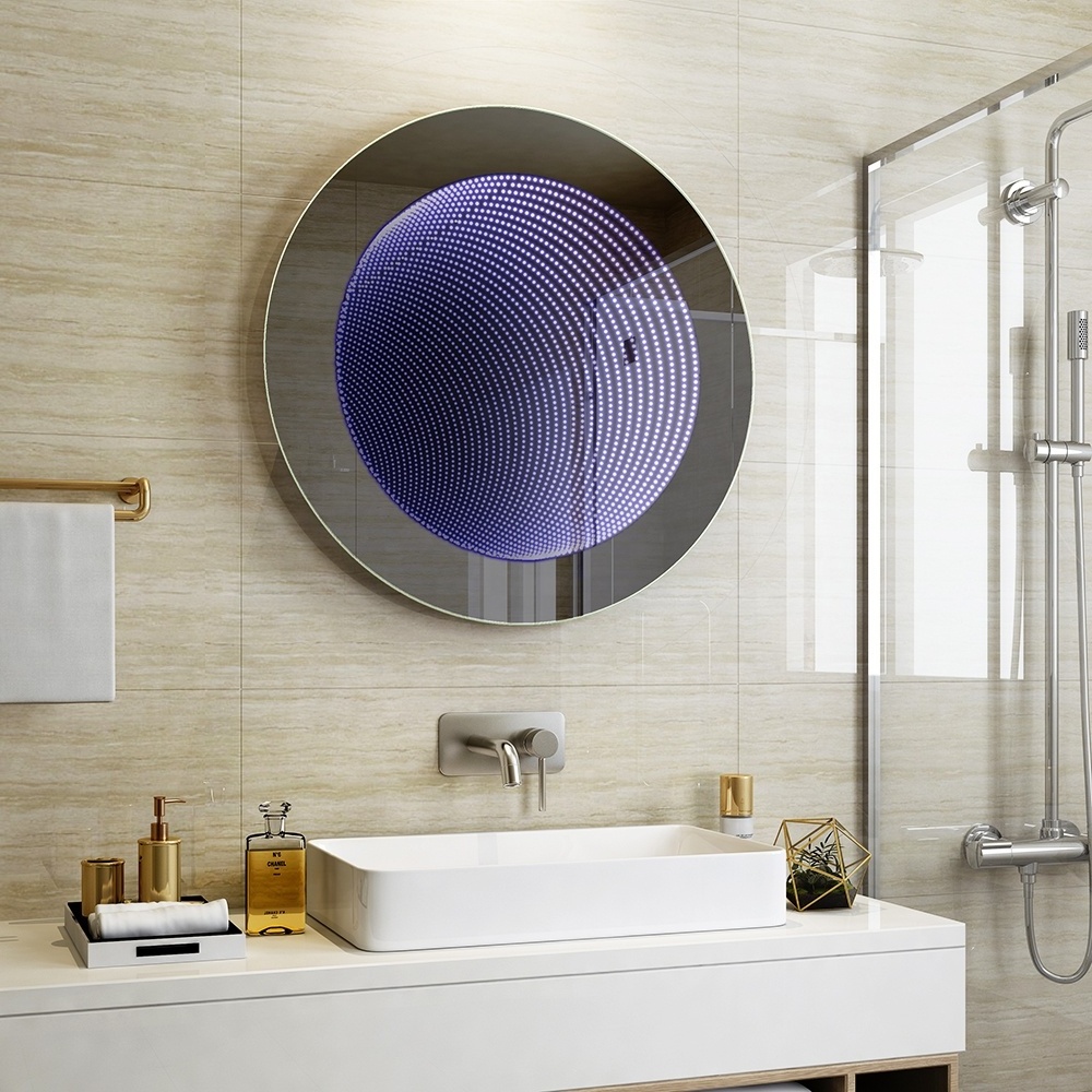 Modern Wall 3D Mirror Magic Tunnel Bathroom LED Infinity Mirror