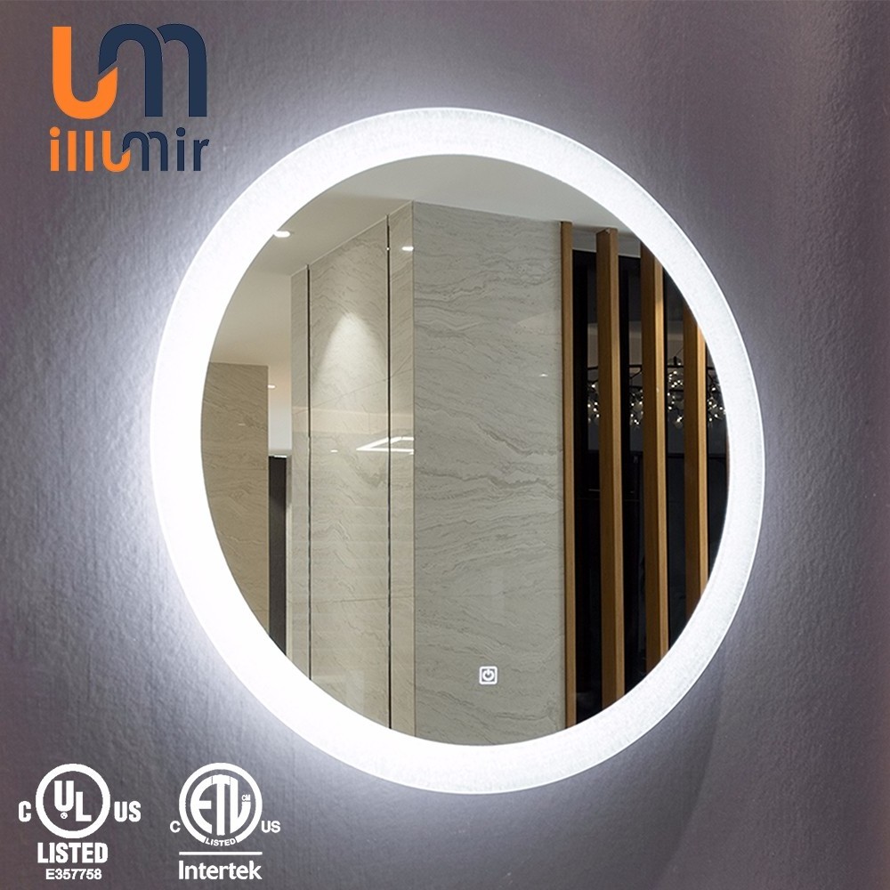 Hot Selling Bathroom Led Round Mirror for Decoration Wall Mounted Lighted Mirror 5mm Copper Free Silver Mirror Glass