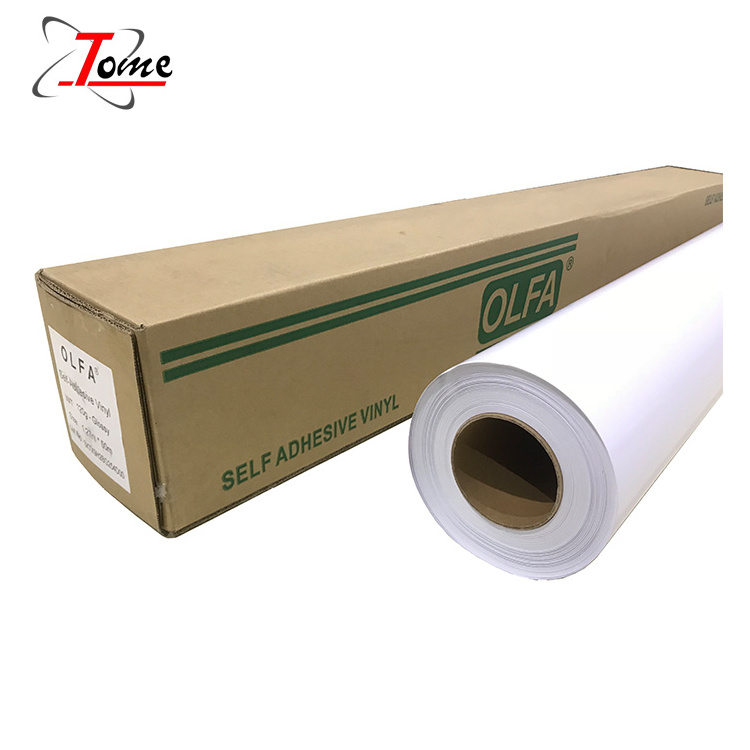 TOME Glossy Matt White Eco Solvent PVC Printable Adhesive Car Wrap Vinyl Sticker Roll Self Adhesive Vinyl