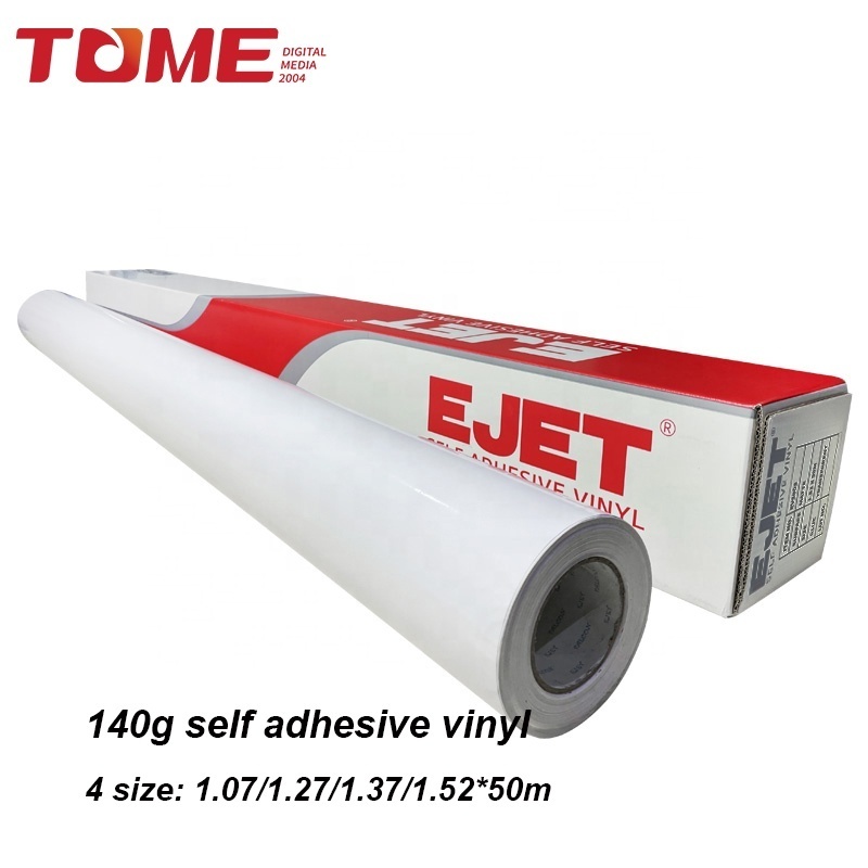 EJET Poster Material Self Adhesive Matte inkjet Printing PP Synthetic Sticker Paper Roll up Waterproof For Dye Ink