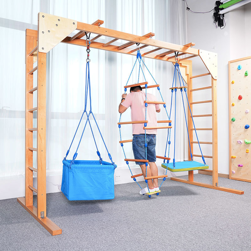 Internet celebrity swing climbing hanging combination children's indoor fitness ladder toddler sensory training equipment