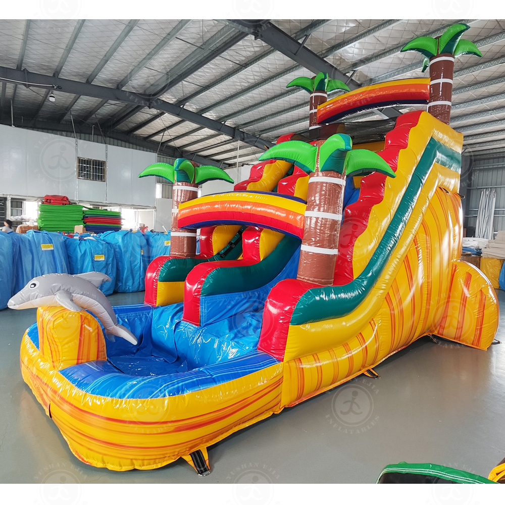 Inflatable Water Slide Bounce House Water Slide For Swimming Pool Water Play Equipment Slides