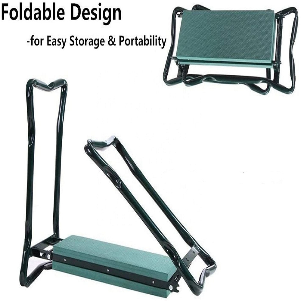 Multifunctional Folding Garden Kneeler and Seat with Tool Pouches