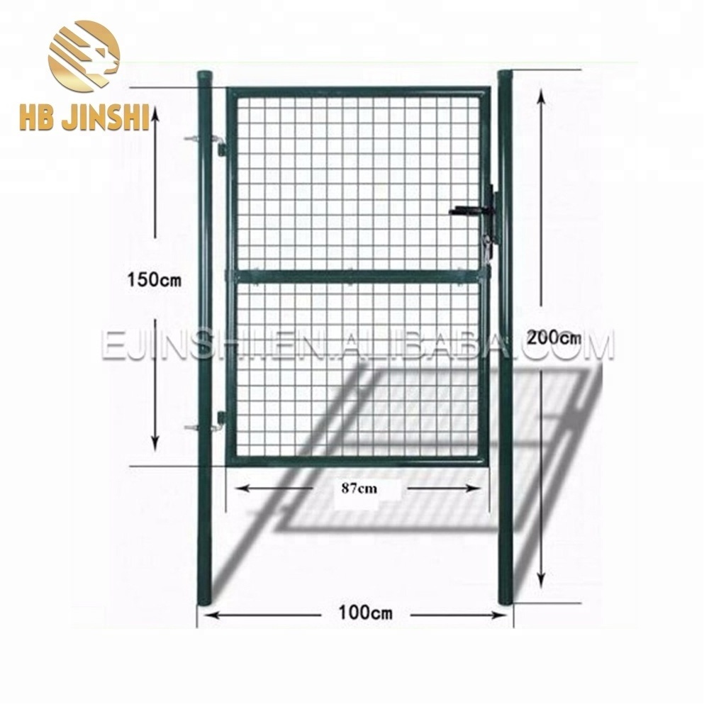 100x120cm round tube frame welded panel  metal garden gate