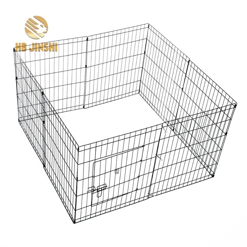 Dog Play Pen - Puppy Cat Rabbit Guinea Pig Run With Door Foldable Pet Enclosure