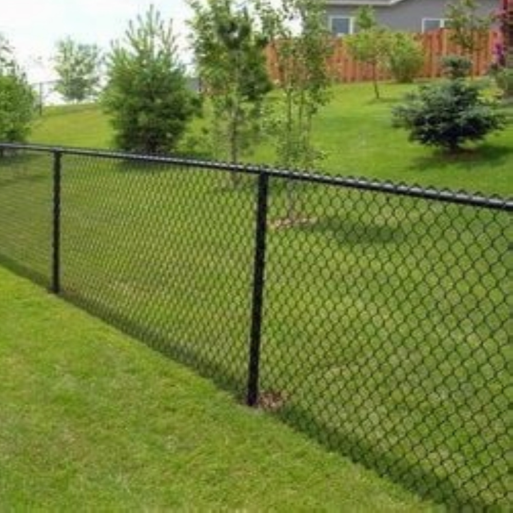 PVC Chain Link Fence diamond mesh fence gate double swing gate