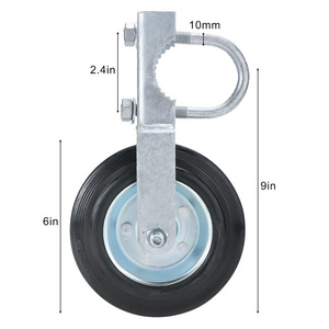 Gate Caster Spring Loaded Support 6-Inch Gate wheel For Metal Swing