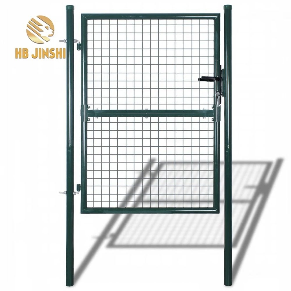 Mesh Garden Gate Outdoor Galvanised Steel Fence Gate for Patio, Terrace, Backyard, Entryway