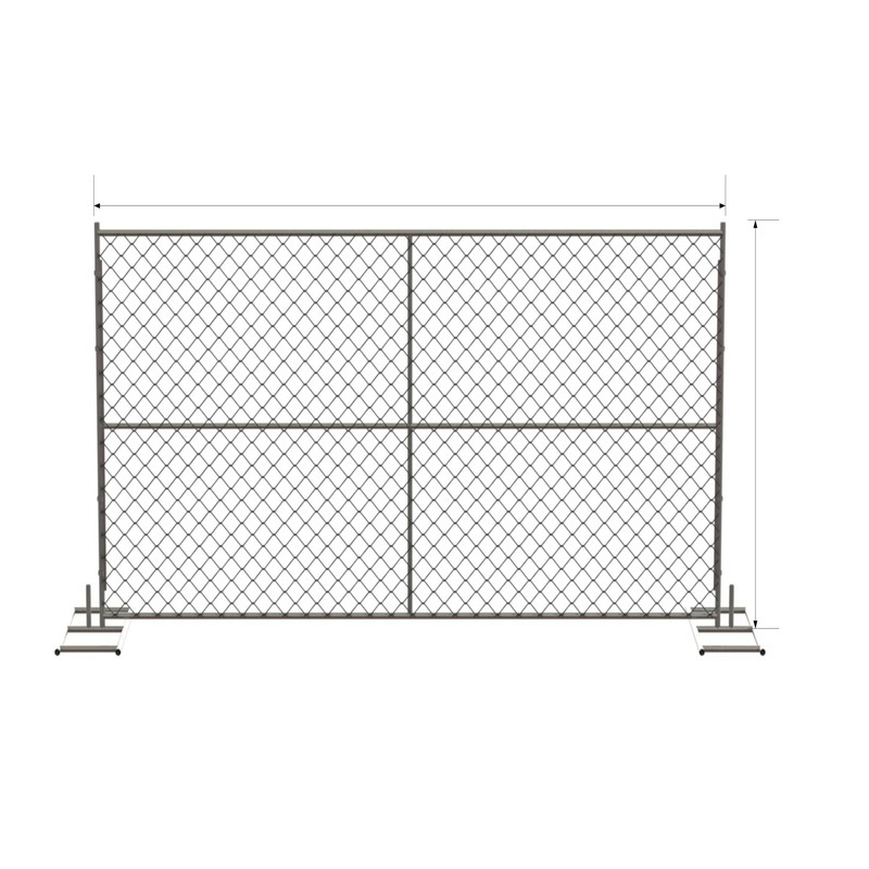 USA popular galvanized residential temp fence panels 6x12 removable chain link temporary hoarding fence