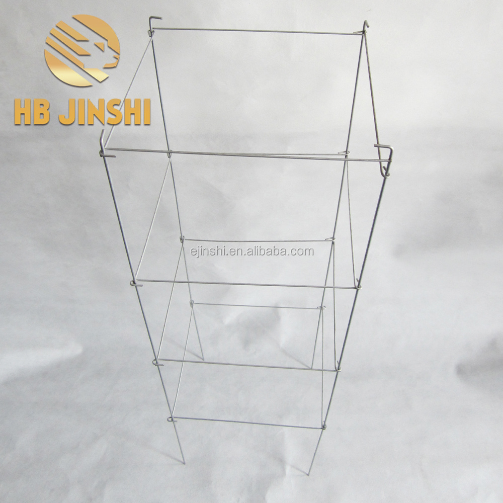 4-Panel Galvanized Folding Square Tomato Cage,Plant Support Tower