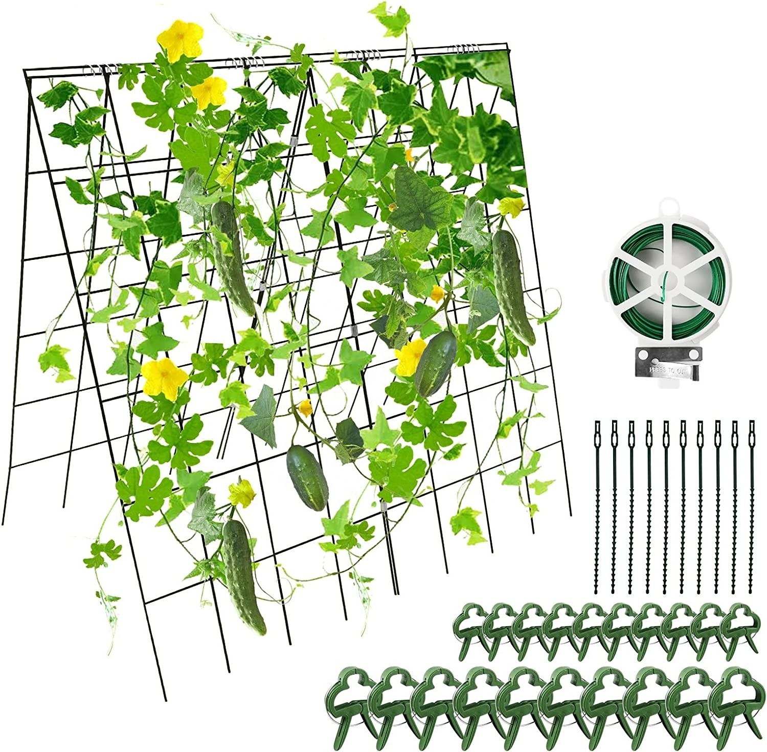 Steel Wire Weld Grid For Plant Support Cucumber Climbing Trellis