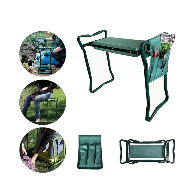 With Tool Pouches  Multifunctional Folding Garden Kneeler and Seat